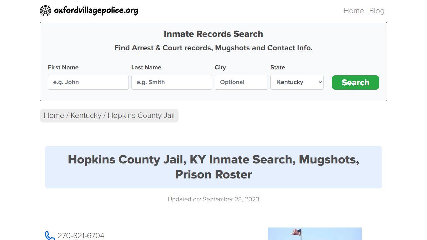 Hopkins County Jail, KY Inmate Search, Mugshots, Prison Roster
