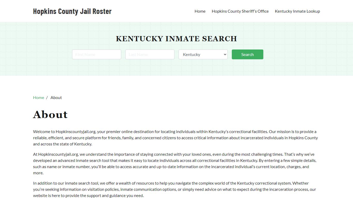Kentucky Inmate Search